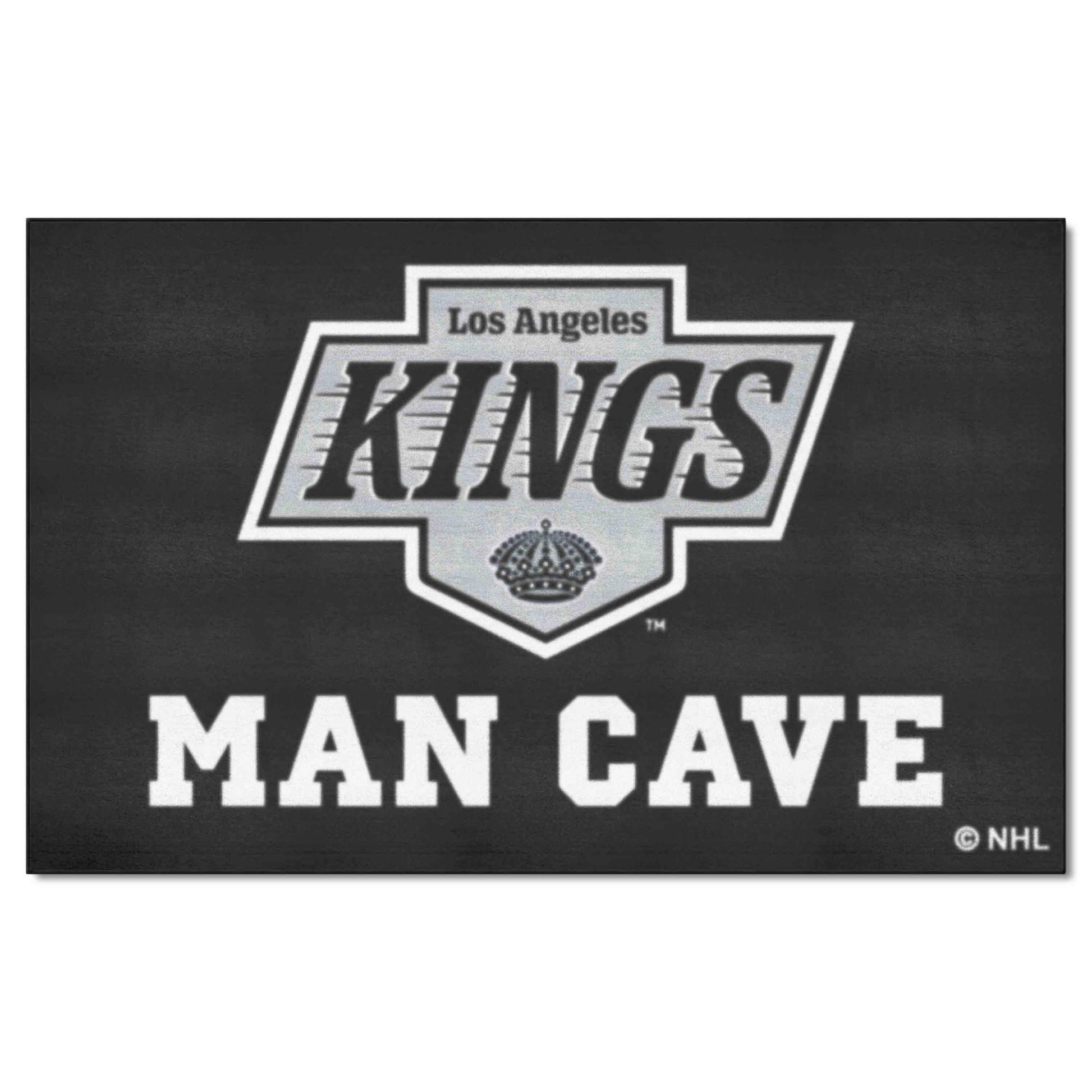 FANMATS 14439 Los Angeles Kings Man Cave UltiMat Rug - 5ft. x 8ft. | Sports Fan Area Rug, Home Decor Rug and Tailgating Mat