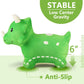 iPlay, iLearn Bouncy Pals Dinosaur Hopper Toy - Large Green Plush Triceratops for Kids, Perfect Outdoor Gift for Toddlers 2-6 Years
