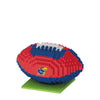 FOCO 3D BRXLZ Football Puzzle - Kansas Jayhawks - One Size - Football - Model PZNC3DFOOBL