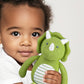 FLUFFYFUN 100% Organic Cotton Baby Dinosaur Stuffed Animal | 7.1" Green Plush Toy | Model OA013