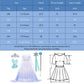 Bankids Snow Queen Act 2 Costumes Princess Dresses For Girls With Wig,Crown,Magic Wand,Gloves Accessories 6-7 Years(130,K11)