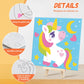 goldentime 6 Pack 8x8inch Paint by Numbers Kit for Kids, Predrawn Canvas for Painting with Unicorn, Butterfly & More, Includes 1