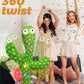 Hunfur Talking Cactus Toy That Talks Back,Volume Adjustment Dancing Mimicking Cactus Baby Toy,Singing Record Repeat What You Say, Sunny Silly Light Up Tummy Time Funny Gift For Toddler Boys Girls Toys