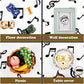 108 X 54 Inch Musical Notes Tablecover Musical Plastic Tablecloth Disposable Table Cover Notes Theme Birthday Party Decoration Supplies(2 Pieces)