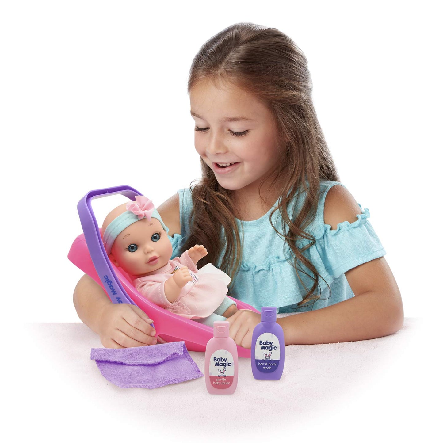 New Adventures Little Darlings Baby Magic 8'' Tote Along Baby