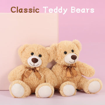 Maogolan 13Pcs Bulk Teddy Bears Stuffed Animals Baby Shower, Soft Small Stuffed Teddy Bears In Bulk, 13.5' Cuddly Mini Teddy Bears Centerpiece Baby Shower,Wedding,Party,Engagement