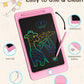 Beydoa Lcd Writing Tablet For Kids, 12 Inch Colorful Doodle Board, Drawing Tablet Writing Board, Toddler Learning Toys For 3 4 5