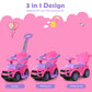 Honey Joy Ride On Push Car, Foot To Floor Ride On Sliding Car Push Handle & Detachable Guardrail, Sound & Lights, Under Seat Storage, Push Cars For Toddlers 1-3, Gift For Kids Boys Girls(Pink)