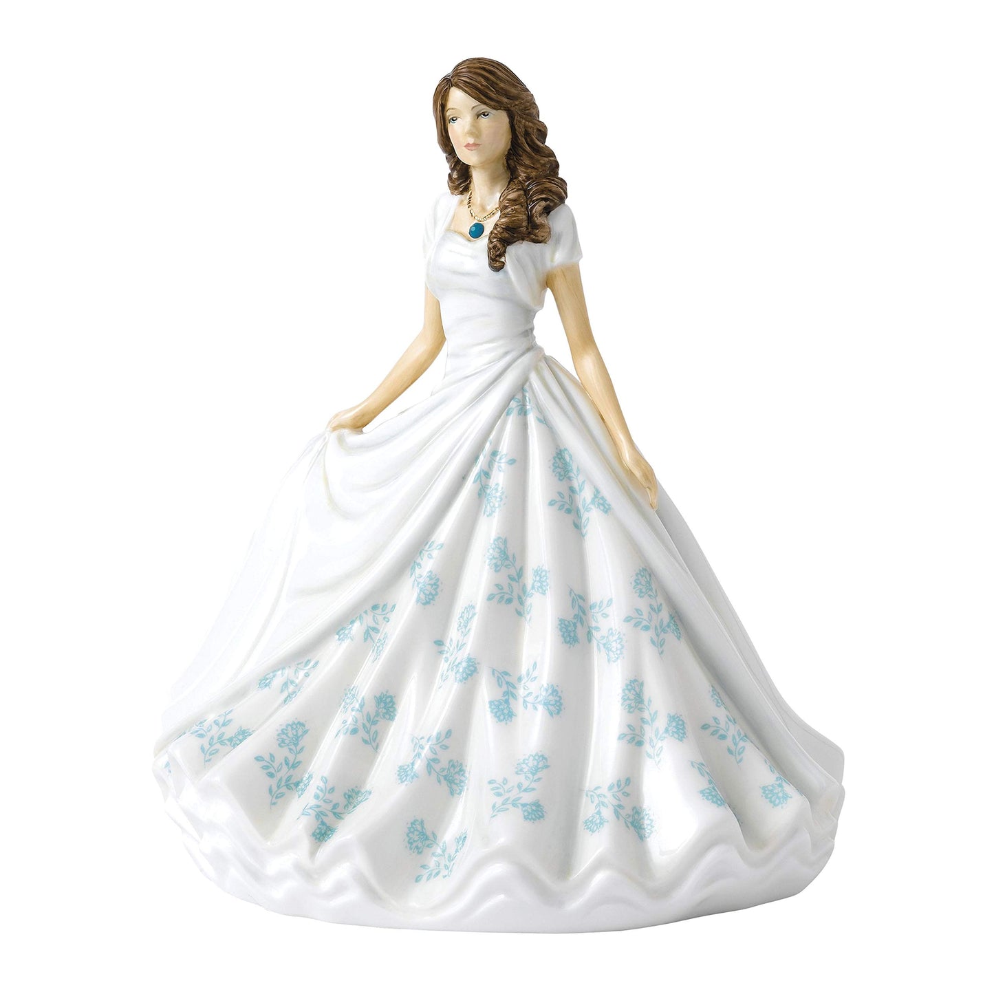 Royal Doulton Birthstone Petites December, Turquoise Hn 5908 Figurine, 7', Blue