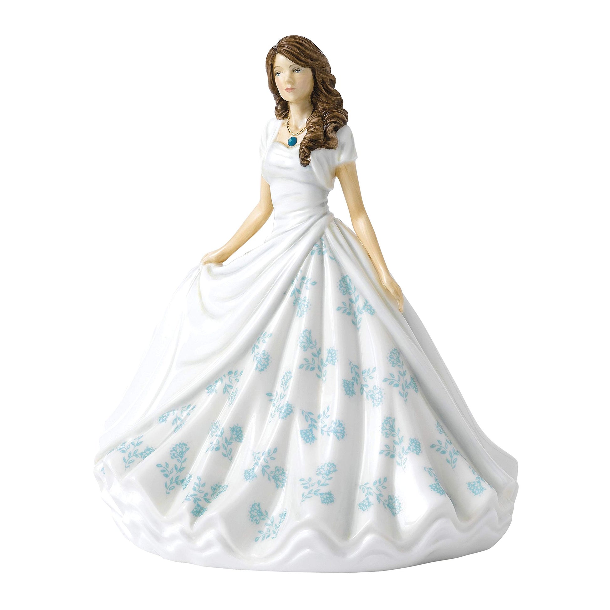 Royal Doulton Birthstone Petites December, Turquoise Hn 5908 Figurine, 7', Blue