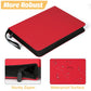 GERMUN 9 Pocket Card Binder  enhanced Zip Trading Card Binder  720 Double Sided Pocket PU Card Collection Binder  Collector Card Album  Card Folder for MTG  TCG  Sports Cards  Game Cards (RED)