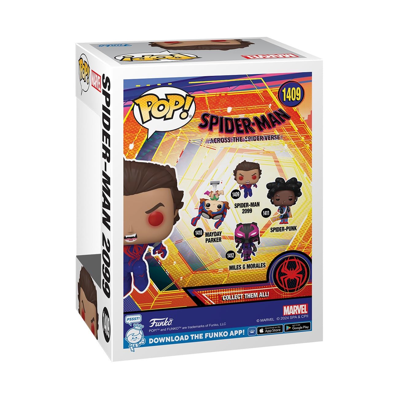 Funko Pop! Marvel: Spider-Man Across The Spider-Verse - Spider-Man 2099 - Unmasked - Collectable Vinyl Figure - Gift Idea - Offi