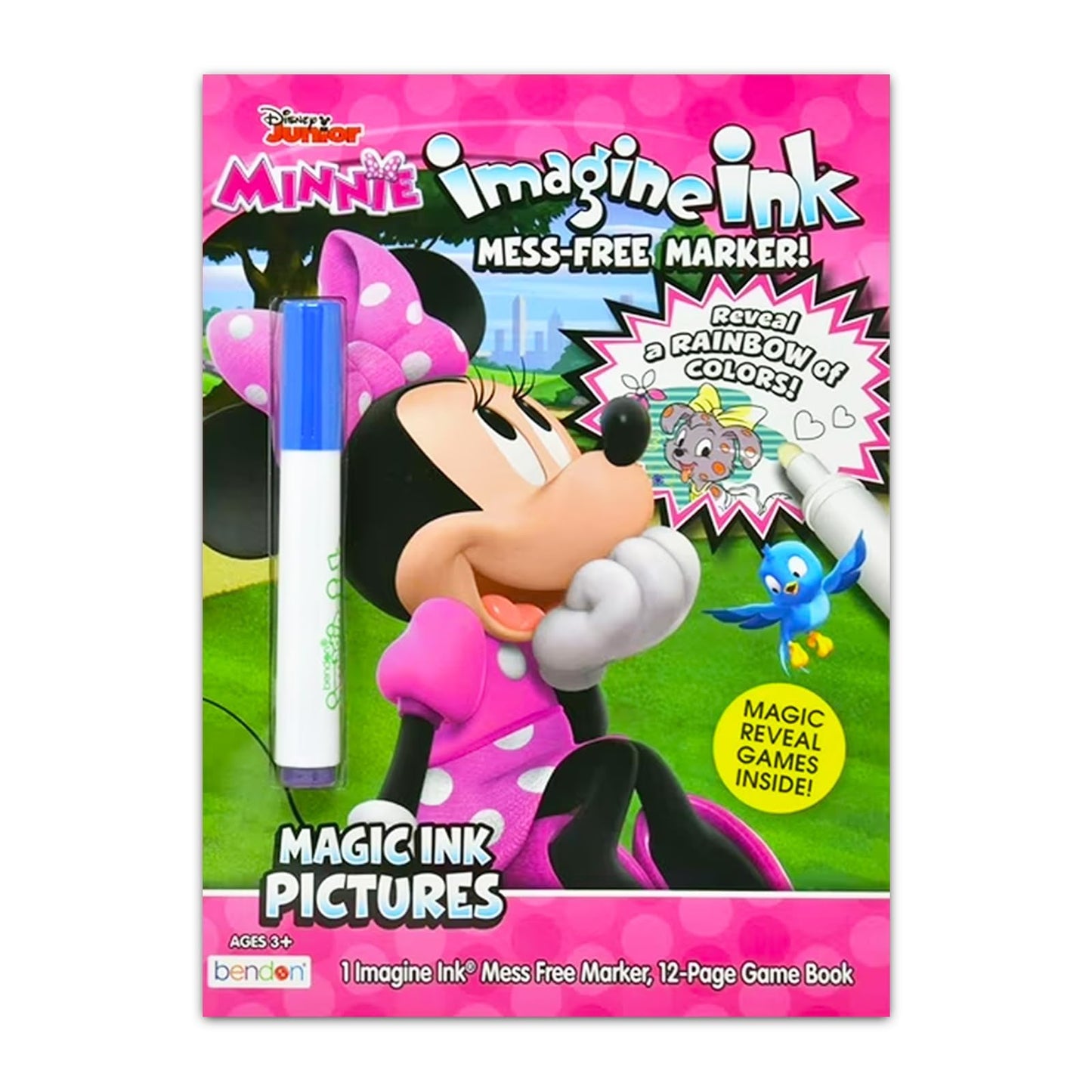 Disney Minnie Mouse Imagine Ink Coloring Book Set - Bundle with 3 Magic Ink Books Featuring 3 Assorted Mess-Free Mickey and Minn