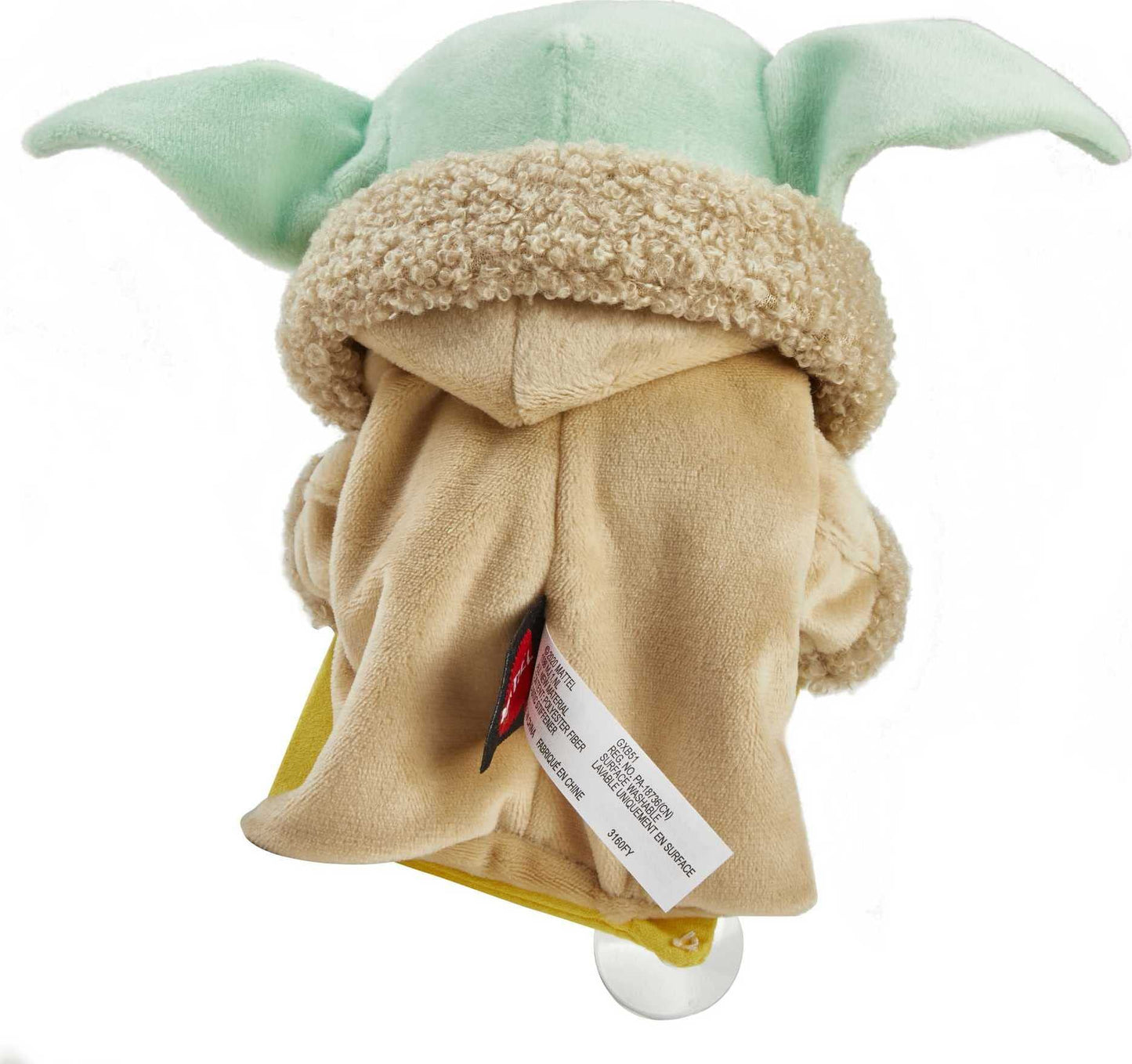 FISHER-PRICE BABY Star Wars Grogu Plush Toy & “Child on Board” Sign, 8-in Green Cuddle Character, Soft Collectible, Model GXB51