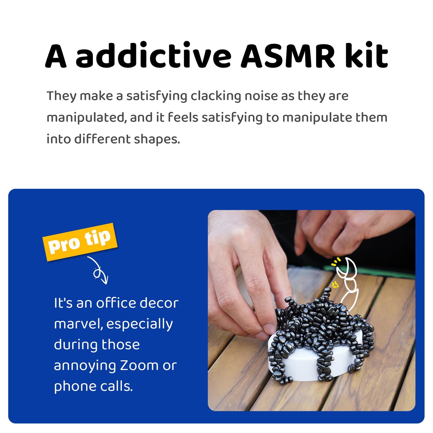 LiKee 550+ Ferrite Putty  Fidget Toys  Magnet Fidget Toys  mature-themed Gifts for Stress Relief or Desk Decoration  Include Strong Magnet Base  Great for Attention  Relaxation & ADHD