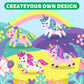 Vkpi 4 Pieces Eva Foam Art Crafts Gift Kit, Make Create Your Own Unicorns, Cartoon Foam Paper Craft Projects For Kids Ages 4+ To