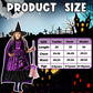 Ramede 5 Pcs Girl Halloween Witch Costume Set Light Up Witch Dress Broom Cloak Hat Sock For Treat Or Trick Party (8-10 Year Old)