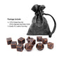 Haxtec 11PCS Metal DND Dice Set D&D Extra D6 D20 for Dungeons and Dragons TTRPG Games-Antique Copper 11PCS