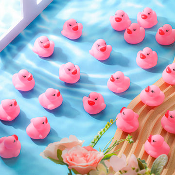 Chitidr 200 Pieces Mini Rubber Duck In Bulk Squeaky Rubber Ducks Bath Toys Tiny Float Bathtub Duckies Baby Shower Party Favor Fo