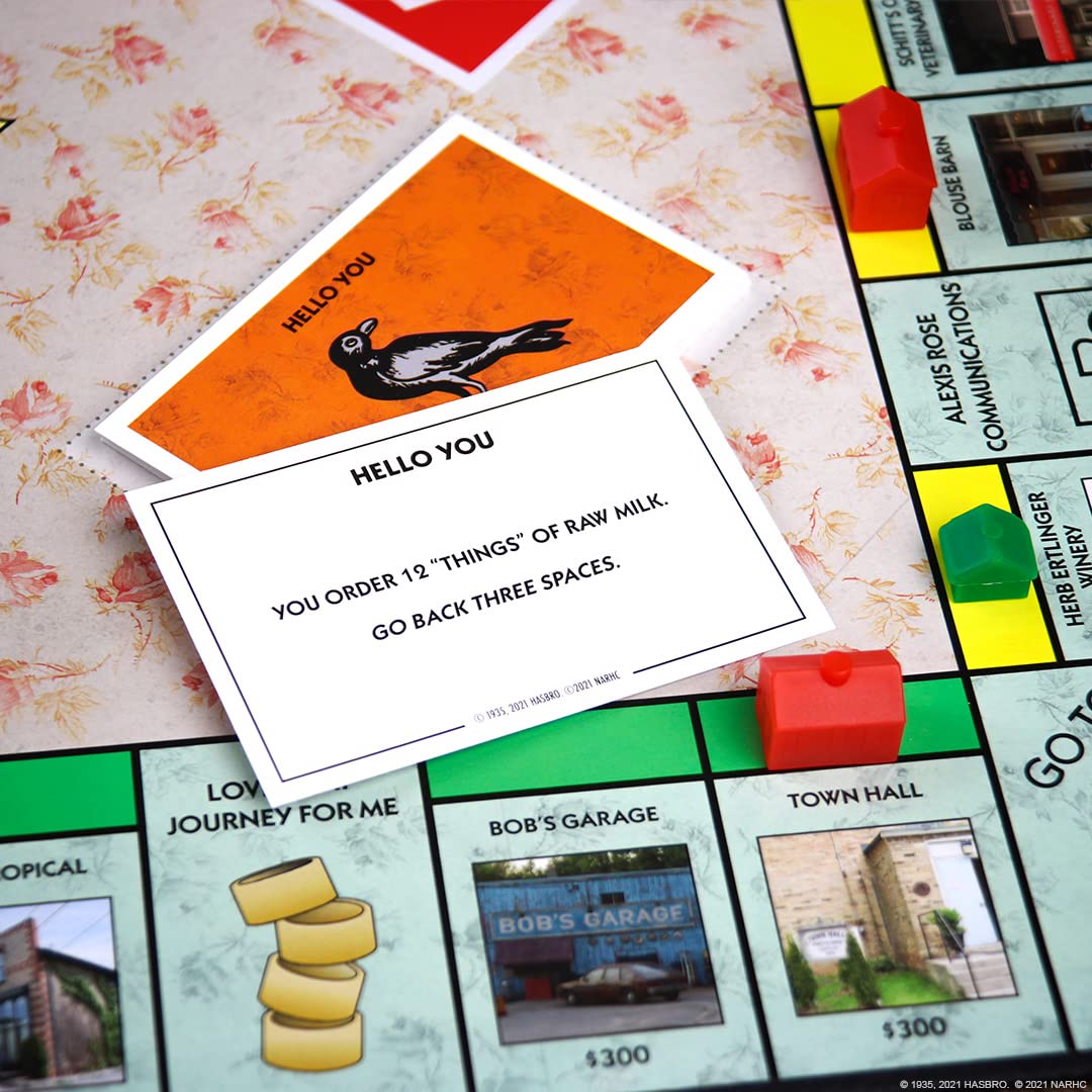 USAOPOLY Monopoly Schitt's Creek Game with Collectible Tokens, One Size, Multi-colored, Model MN146-748-002100-06