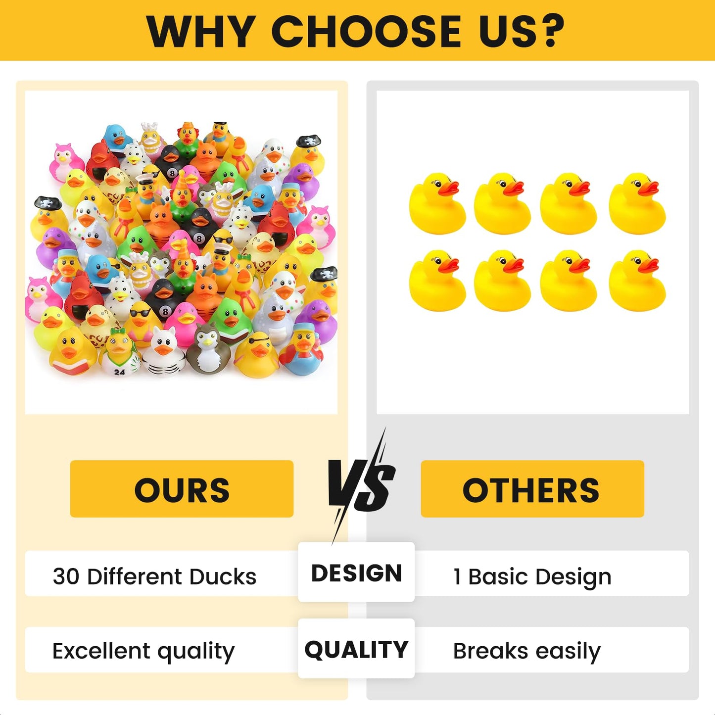 30 Pack Rubber Ducks In Bulk,Bozily Rubber Ducks Jeep Ducking Jeep Ducks For Ducking Assorted Rubber Ducks Bulk Shower Swimming