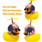 Wonuu Rubber Duck Toy Car Ornaments Yellow Duck Car Dashboard Decorations With Propeller Helmet (S-American Flag)