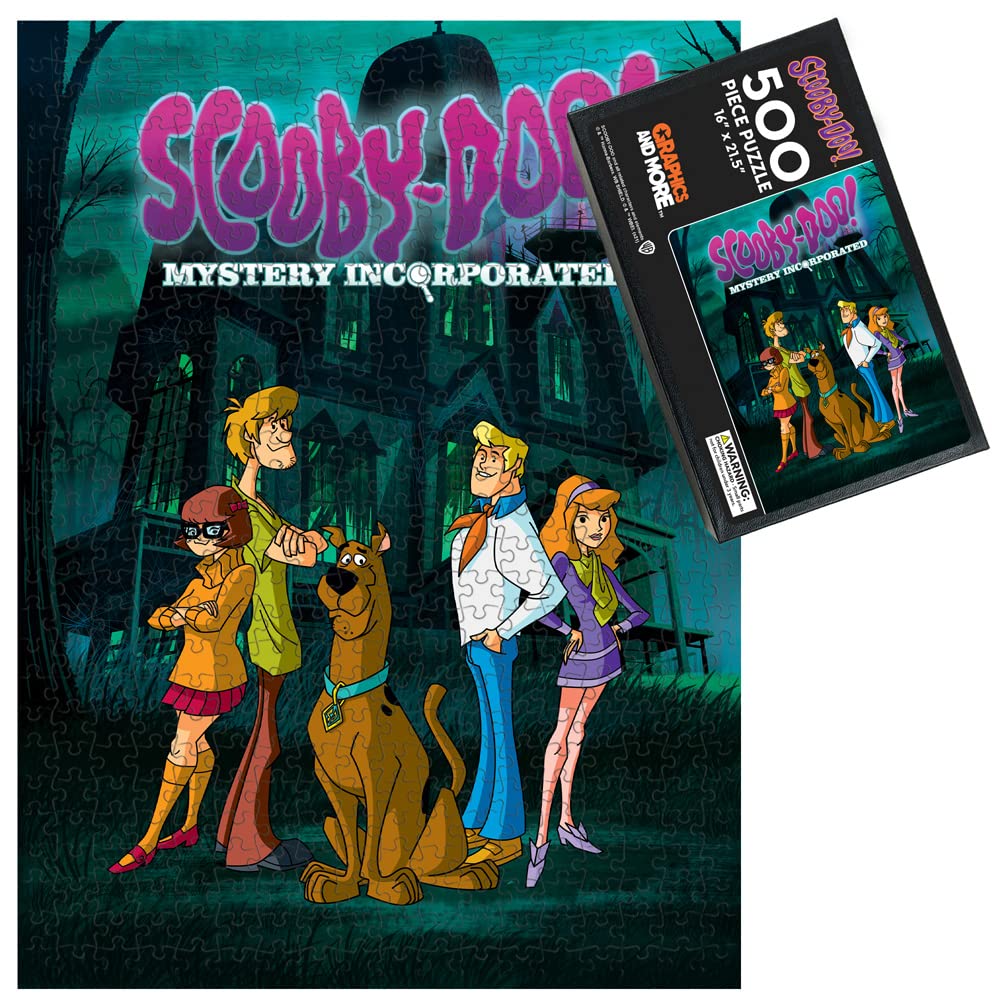Scooby-Doo Haunted House 500 Piece Jigsaw Puzzle For Adults, 16' L X 21.5' W
