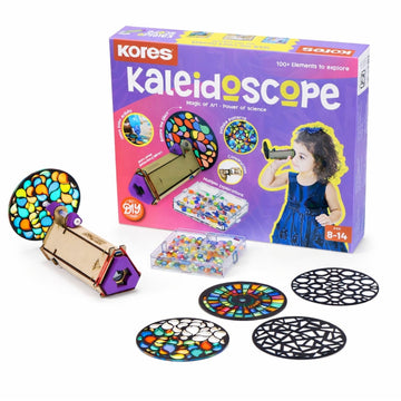 Kores Kaleidoscope Diy Science & Art Kit For Kids (8-14 Years) | Build & Paint Your Own Kaleidoscope | Glass Paint Activity | 10