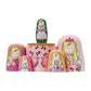 HYCLES Nesting Dolls Set - 5 Piece Wooden Matryoshka Toys, Pink Angel Color, Handmade for Kids, Perfect for Birthdays and Holidays