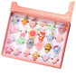 PinkSheep Little Girl Jewel Rings in Box, Adjustable, No Duplication, Girl Pretend Play and Dress Up Rings (24 Surface Ring)