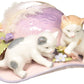 Cosmos 80099 Fine Porcelain Pair Of Cats Musical Figurine, 5-1/4-Inch, Purple