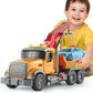 Csdcsd Toy Tow Truck With Crane And Car - Recovery Truck Toy For Kids Age 3 4 5 6, Construction Playset With Lights And Sounds,B