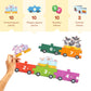 Lovedabble 123 Ride With Animals: Three-Way Puzzle Magic! Count & Identify Numbers By Assembling Wagons, Loading Animals & More