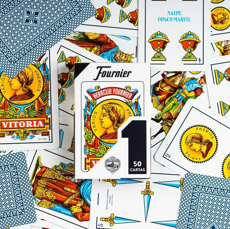 Fournier F20991 - Spanish Deck No. 1, 50 Cards, Assortment: Random Colors