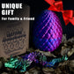 Locyfens 3D Printed Dragon Eggs With Dragon Inside, Rainbow Articulated 3D Dragon Toys With 3D Dragon Eggs, Crystal Dragon Red B