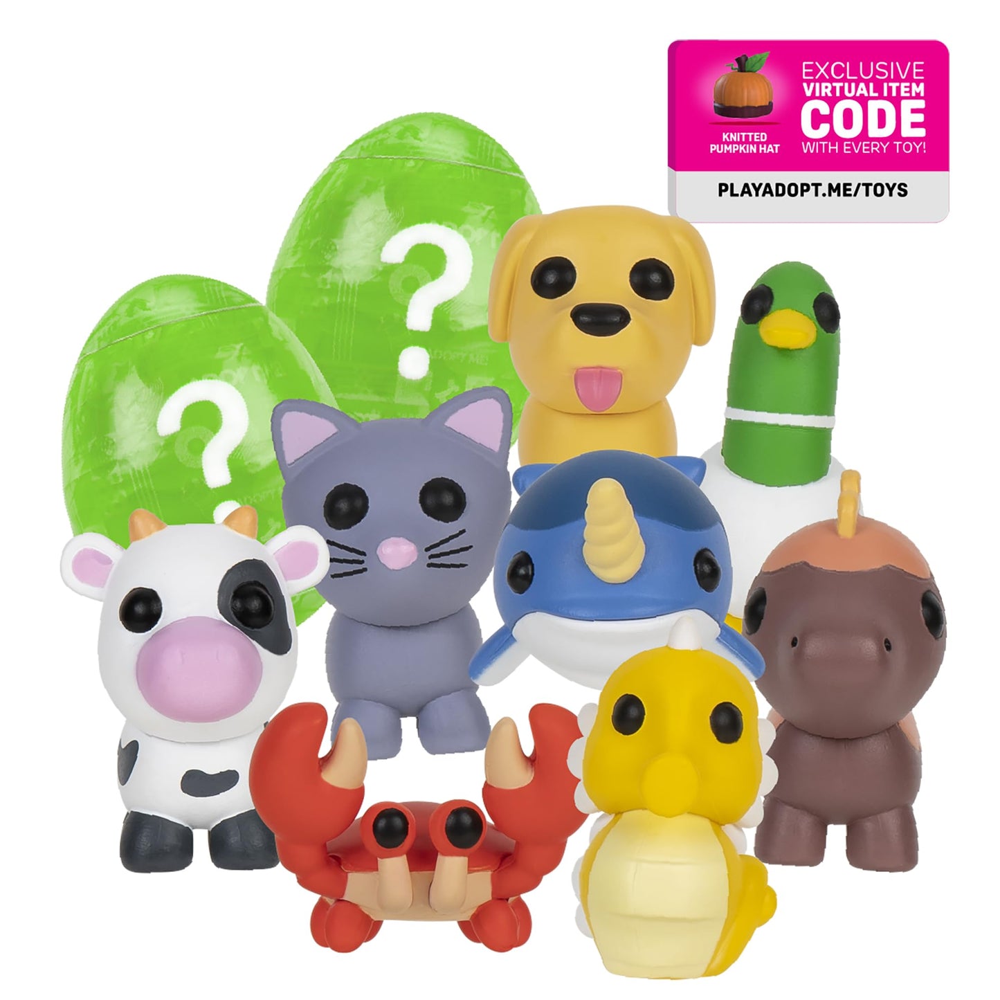 Adopt Me! 10 Pack Mystery Pets - Series 1-10 Pets - Top Online Game - Exclusive Virtual Item Code Included - Fun Collectible Toy