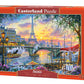 CASTORLAND 500 Piece Jigsaw Puzzle  Tea Time in Paris  France  Colorful Eiffel Tower and Caf? Puzzle  Paris  Art Puzzle  mature-themed Puzzles  Castorland B-53018
