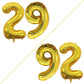Goer Number 29 Balloons For 29Th Birthday Party Decorations,42 Inch Jumbo Foil Helium 92 Balloons For 92Nd Birthday Party Decoration (Gold)
