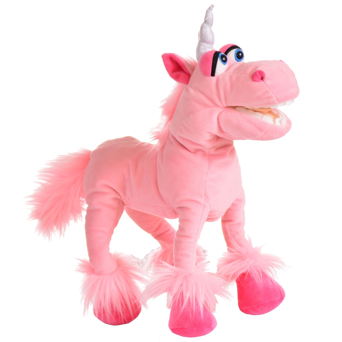 Living Puppets 16-Inch Pink Unicorn Hand Puppet - Fine European Design, Ultra-Soft And Cuddly, Promotes Child Development, Safet