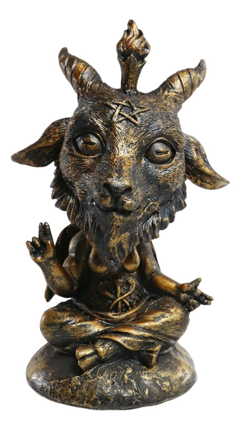 Ebros Whimsical Sabbatic Goat Of Mendes Samael Lilith Baphomet Bobblehead Figurine Laveyan Baphomet Worship The Caduceus Symbol