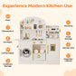 Joymor Wooden Play Kitchen W/Coffee Machine, Plenty Of Play Pretend Kitchen Accessories, Kids Play Kitchen Design, Best Gift For