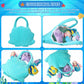 Syhood 5 Pieces Ocean Stuffed Animals Plush Set Include 1 Shell Carrying Bag Toy Set With Small Mermaid Seahorse Starfish Fish Sensory Toy For Boys And Girls Huggable Sleeping Holiday Birthday Gifts