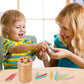 Montessori Toys For 1-3 Year Old, Travel Toys For Toddlers Wooden Color Sorting Toys For 18+ Month Old Boys Girls Learning Gifts