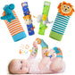 URMYWO Wrist Rattles for Baby - Rattle Socks - Foot Finder Set - Baby Toys for 0-12 Months Infant - Newborn Essentials - Early L