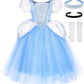 Axaxa Cinderella Costume For Girls Cinderella Dress Princess Dresses For Girls Halloween Party Cosplay With Accessories