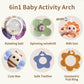 Qesfir Adjustable Baby Stroller Arch Toys - Car Seat Toys Play Arch Crib Bassinet Toy Activity Arch With Fascinating Toy For Sti