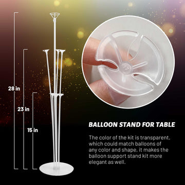 Joyypop 10 Sets Balloon Stand Kit, Balloon Sticks With Base Party Supplies Birthday Graduation Party Decorations Wedding