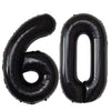 Black 60 Number Balloons Giant Jumbo Foil Mylar Helium Balloons Party Decoration Supplies Balloons Great For Women Men 60Th Birt
