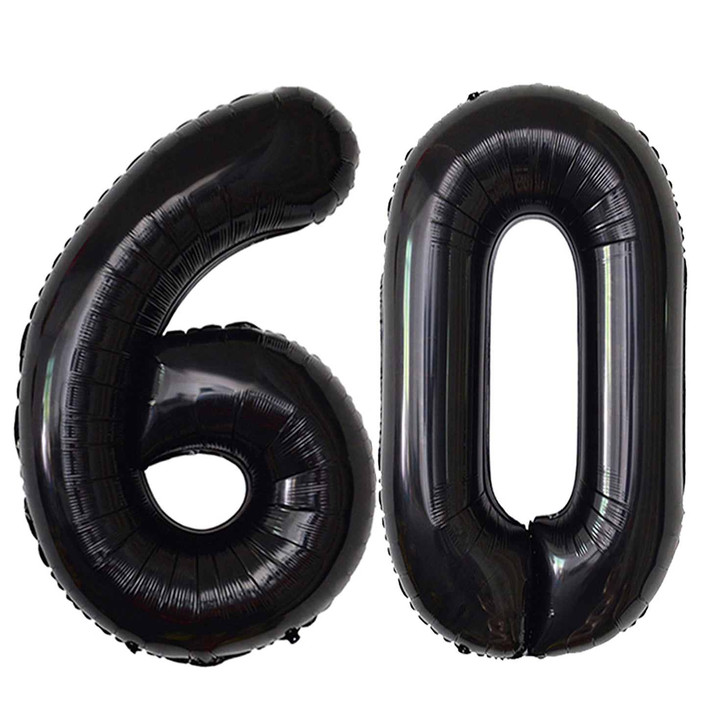 Black 60 Number Balloons Giant Jumbo Foil Mylar Helium Balloons Party Decoration Supplies Balloons Great For Women Men 60Th Birt