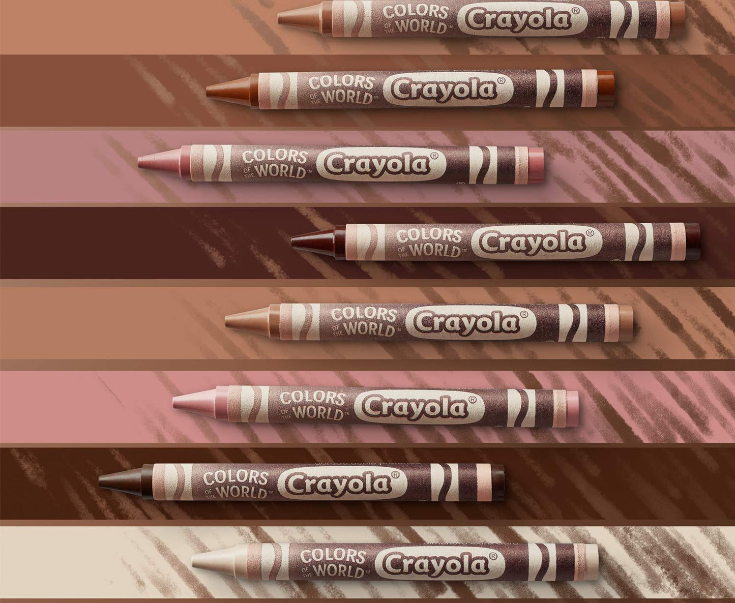Crayola Colours of the World Wax Crayons - Assorted 24 Count, Multi-coloured, Ideal for Kids 3+